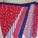 Patriotic Banner/ Red, White and Blue Bunting/ 4th of July Banner/ Photo Prop in Vintage Colors