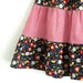On sale. Girl's tiered skirt easy wear, floral and red gingham skirt size 5 years. Ready to ship.