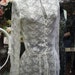 1940s White Lace Over Dress