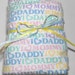 Flannel Fitted Crib Toddler Bed Sheet I love Mommy and Daddy