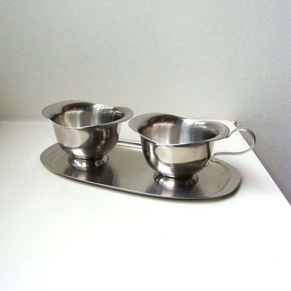 Danish Modern Serving Set Creamer Sugar by VintageModernAndMore