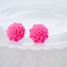 Chrysanthemum Earrings- Hot Pink