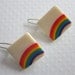Tiny Whimsical Rainbow Barrettes. Set of 2. READY TO SHIP.