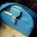 Vintage Samsonite Luggage Dark Slate Blue Overnight Bag Messenger Bag Carry On Bag Saturn II FREE U.S. SHIPPING