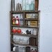 Rustic Wood Shadow Box Shelf Spice Rack - reclaimed Humboldt Milling Company Old Growth Lumber
