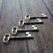 Braemar Antique Silver Skeleton Key - Set of 4