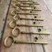 50% DAMAGE DISCOUNT - Quintin Antique Brass/Bronze Skeleton Key - Set of 10