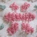 Vintage Chenille Cotton Bedspread White with Pink & Light Green Embellishment
