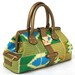Gold Multi Kente fabric handbag with Gold /Leather detail