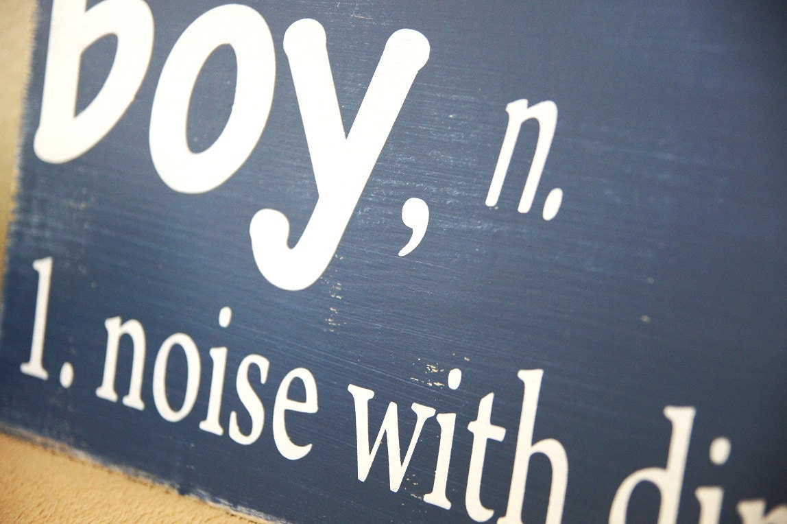 Boy Definition Sign Nursery Sign Boy Sign