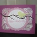 Mother's Day Card, Little Bird on a Branch, Purple and Paisley