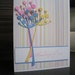Thinking of You Card Wildflowers Handmade Stamped Floral Pastel