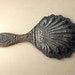 antique victorian hand mirror - beveled mirror, ornate, seashell
