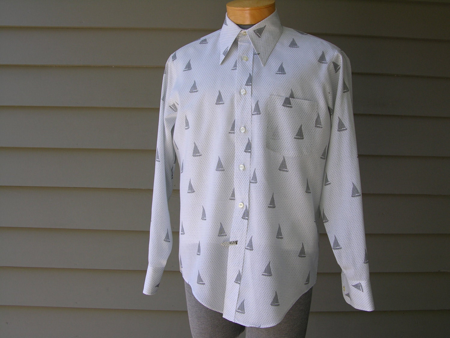 mens 70's big collar shirts