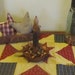 Primitive led candle and holder
