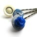 Blue bobby pins - button bobby pins, vintage, vintage buttons - cream, sky blue, flower, rose, blue rose - set of 3, trio