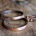 EVERYDAY, Solid copper hoop earrings, Salvaged, Hand forged