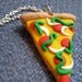 Polymer Clay Pizza Necklace