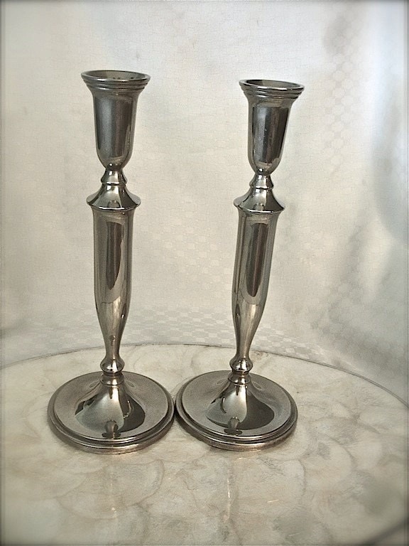Vintage silver candlesticks by Godinger