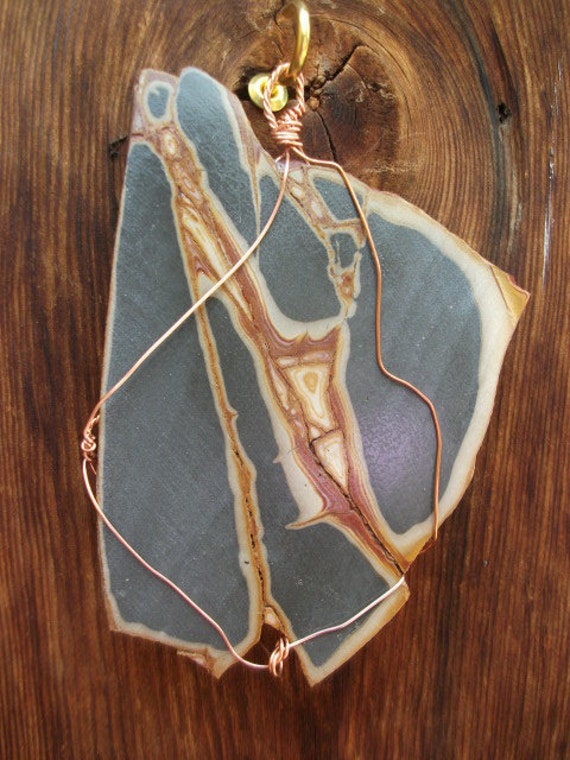 Picture jasper wall art by RusticBeautyGemstone on Etsy