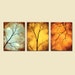 Large Acrylic Modern Tree Branches "54 x 24" Original Paintings