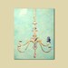 Chandelier and Bird Large Custom Painting