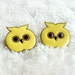 Little Owl Earrings,yellow owl earrings