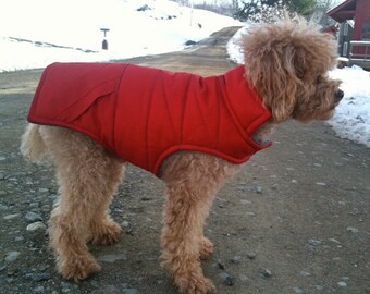 Custom Dog Coats, "Billy" Dog Coat, Warm, Waterproof & Puffed, Custom Order