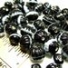 Big Lot of Vintage Black & White Stripe Glass Beads