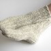Light Gray Hand Knit Men's Socks - 100% Natural Organic Wool - Autumn Winter Eco Clothing