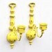 Candle Wall Sconce Vintage Brass Pair In Distressed Sun Yellow Finish
