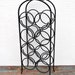 CLEARANCE SALE ITEM Wine Rack Vintage Wrought Iron Eight Bottle Black
