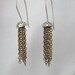 Jellyfish earrings - unique sterling silver and copper metalwork artisan earrings, surf jewelry