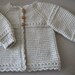 Brown Beige Taupe Crochet Baby Girl Sweater - 6-12 Months in Tunisian Crochet - Handmade
