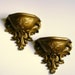 Vintage Gold Plastic Wall Pockets