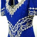 Sequins Evening Dress with Pearl Details