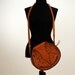 Tooled Tan Leather Calla Lilly Purse