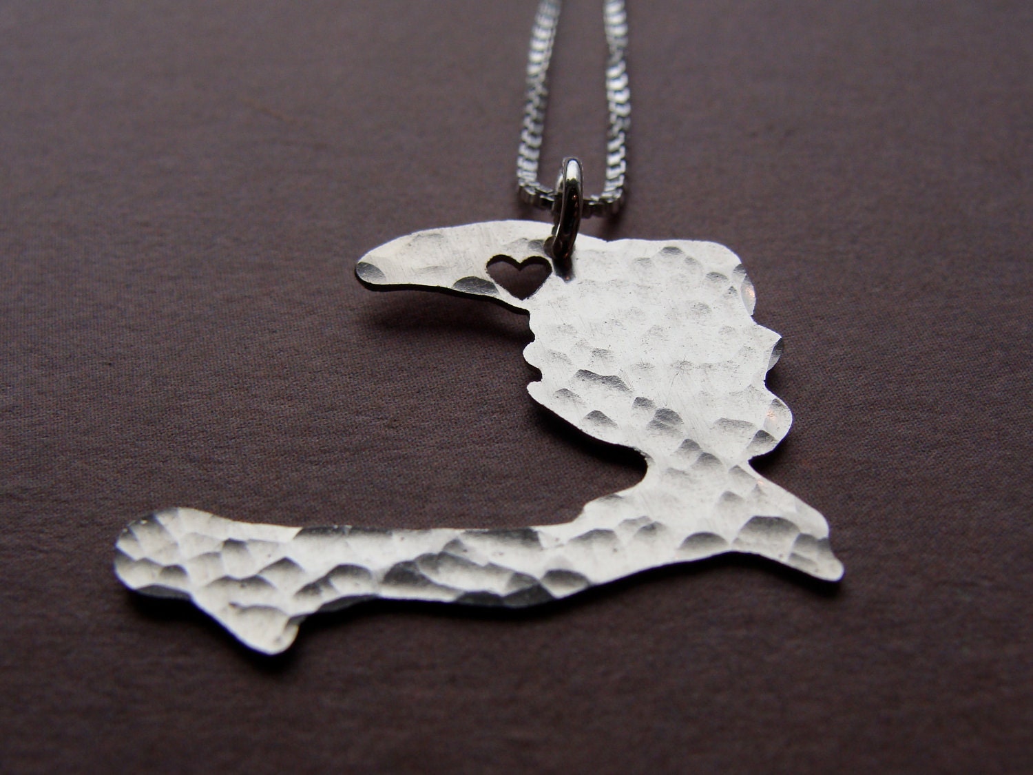 Haiti Necklace. Hope For Haiti Country Shaped Art Jewelry.