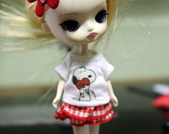 MM-166 : T-shirt and Skirt For Little Dal , Petite Blythe