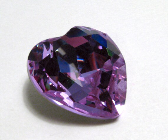 ALEXANDRITE Large Color Changing Purple Blue & Aqua Heart