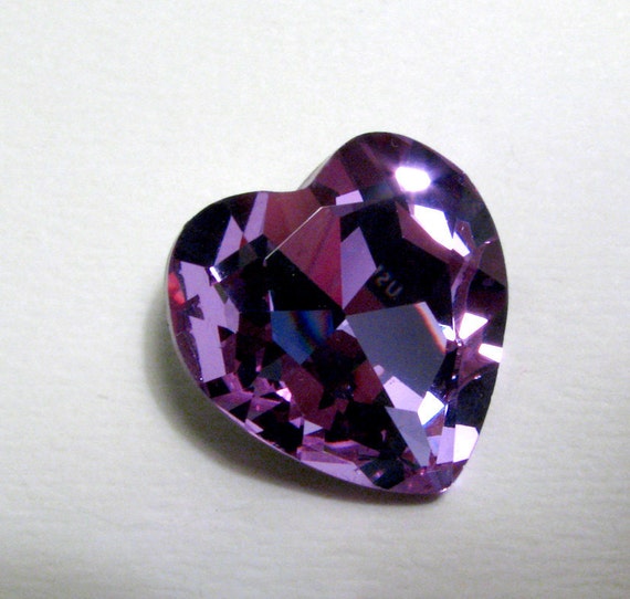 ALEXANDRITE Large Color Changing Purple Blue & Aqua Heart