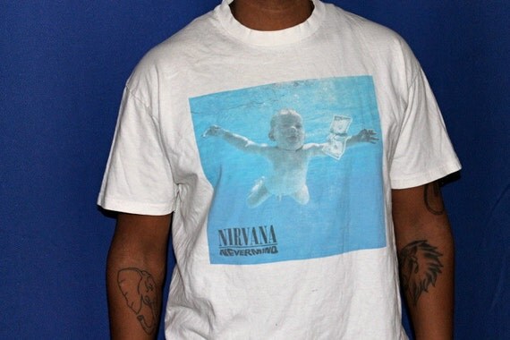 vintage nirvana nevermind t shirt