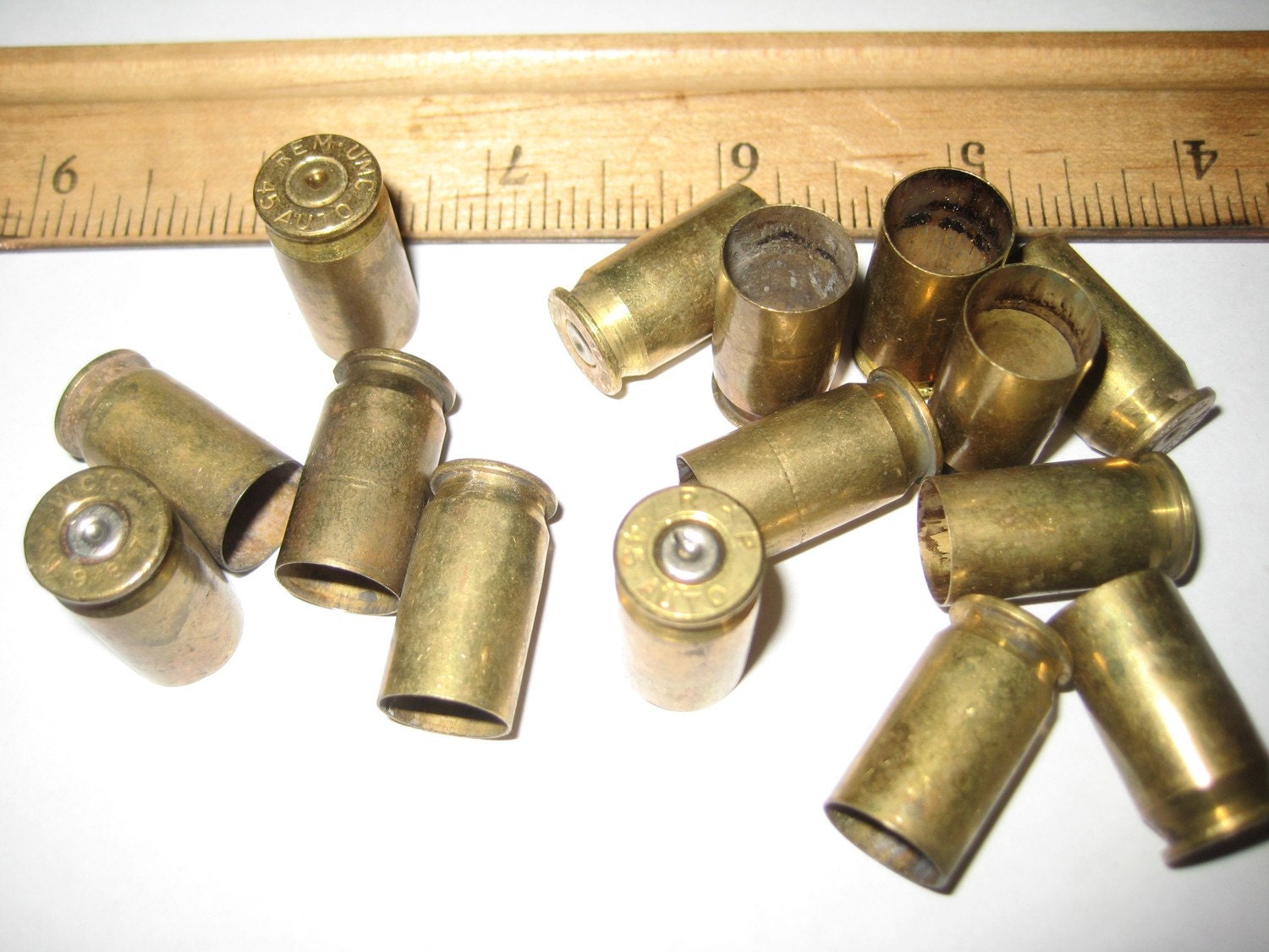RESERVED lot of 15 45 ACP Brass Empty Cartridge bullet cases