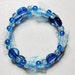 Custom Order for DLM Memory Wire Bracelet and Earrings with Blue / Clear Butterfly