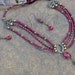 Ruby Jade Choker Set, ruby jade necklace and earring set