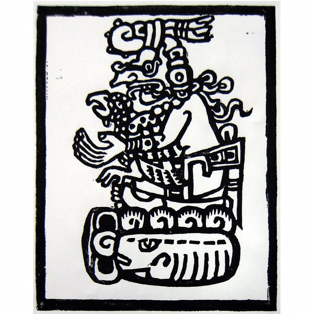 water quality paper similar Mayan Print God Original Chaac Rain on to Etsy Items