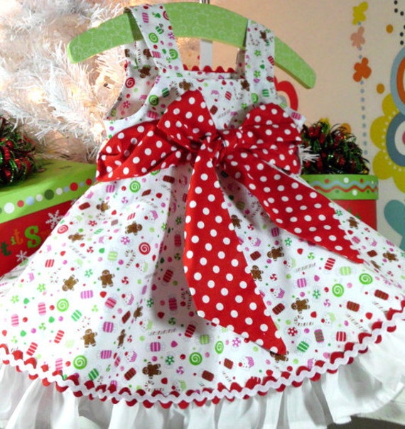 Girls Christmas Dress Custom Girls Baby 6 months 18 months