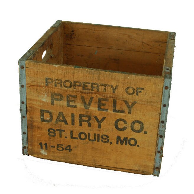 Wooden Dairy Crate / Milk Crate Pevely Dairy