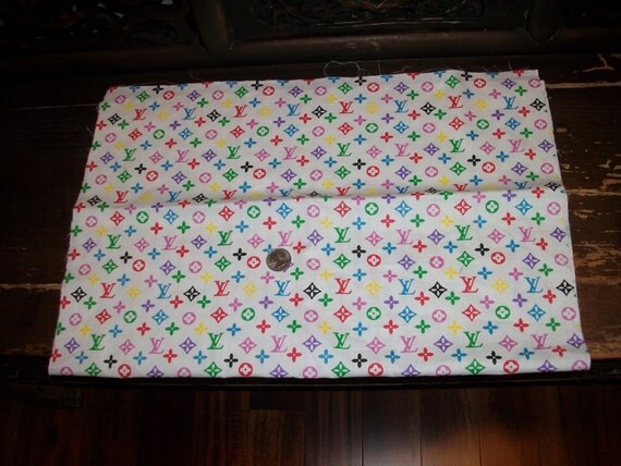 louis vuitton inspired fabric piece by metrohippie on Etsy