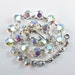 VINTAGE AURORA BOREALIS necklace . glass crystal claw set bezel choker wedding necklace No.00383 c